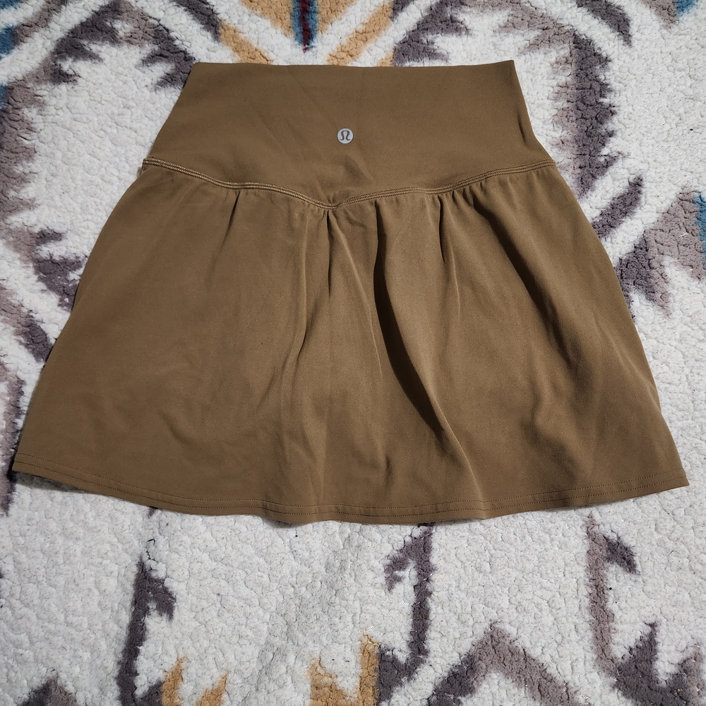lululemon athletica Olive Green Gathered Skater Skirt/skort Size 6